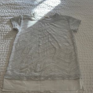 Crewcuts tunic top silver and white size 12 years